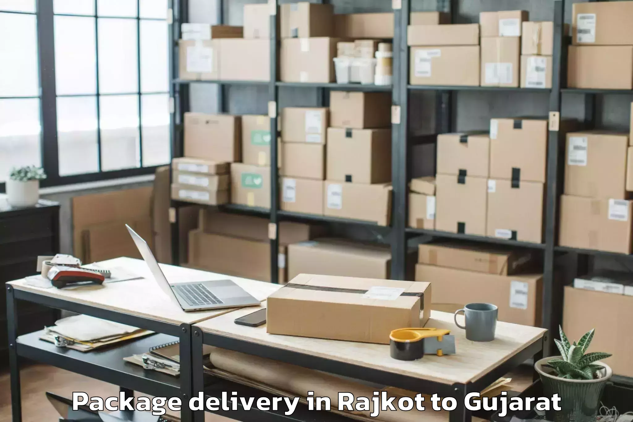 Quality Rajkot to Malpur Package Delivery